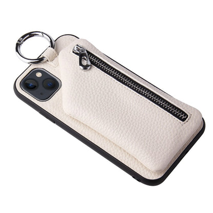 iPhone 14 Plus läderfodral med dragkedjeficka